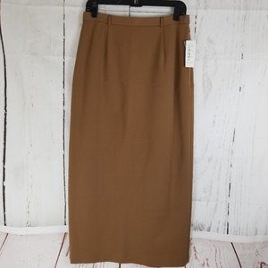 Rafaella Maxi Long Skirt Sz 10 Tan Side Zipper